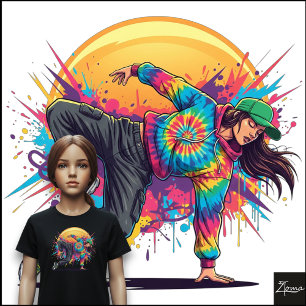 Tie-Dye Breakdance Paint Splatter Urban Art Tri-Blend Shirt