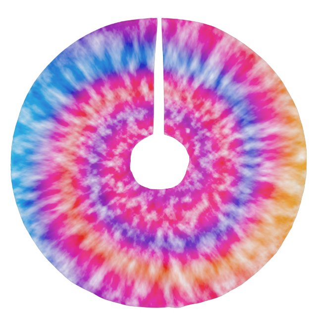 Tie Dye Brushed Polyester Tree Skirt (Front)