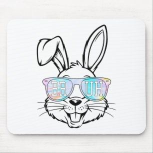Tie Dye Bunny Rabbit Sungles Bruh Easter Boys Teen Mouse Mat