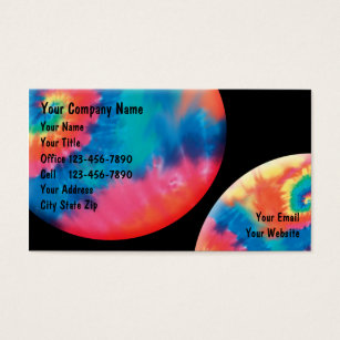 tie dye business cards