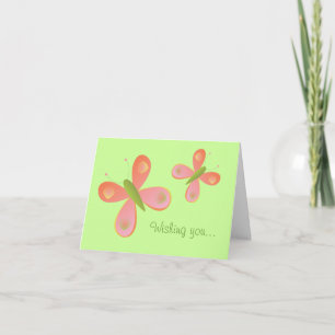 Tie Dye Butterfly Card