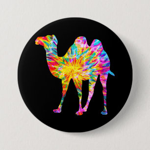 TIE DYE CAMEL 7.5 CM ROUND BADGE
