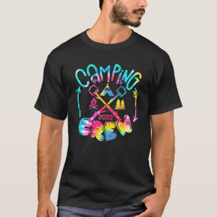 Tie Dye Camping Crew 2022 Campfire Camping Life Ha T-Shirt