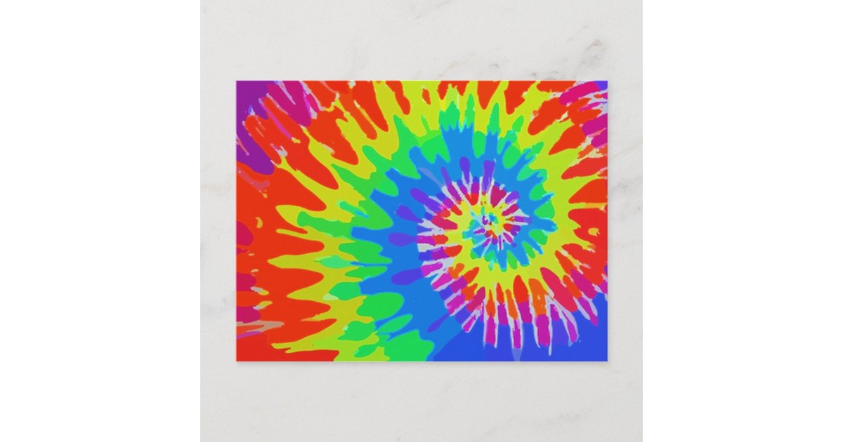 Tie-Dye Cartoon Postcard | Zazzle Tie-Dye Cartoon Postcard | Zazzle