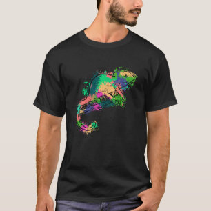 Tie Dye Chameleon Colourful Lizard T-Shirt
