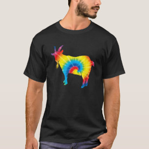 Tie Dye Chamois Rainbow Print Animal Hippie Peace T-Shirt