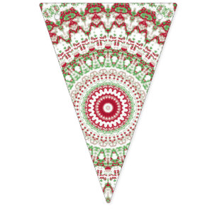Tie Dye Christmas Mandala Bunting