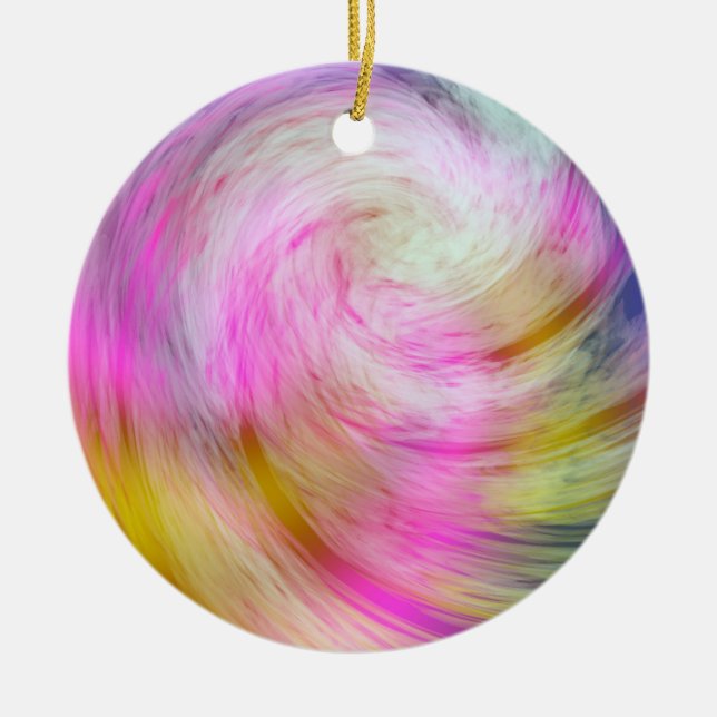 Tie Dye Christmas Ornament (Front)