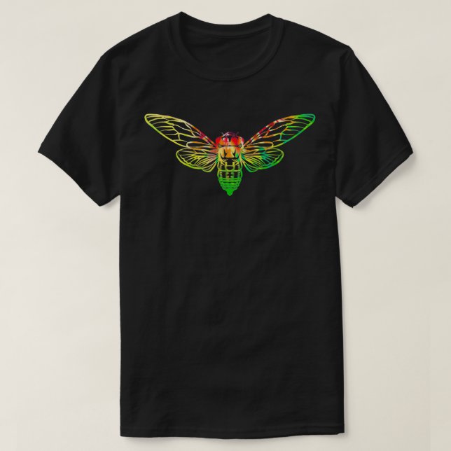Tie Dye Cicada Funny Insect Lover Adults Kids 2021 T-Shirt (Design Front)