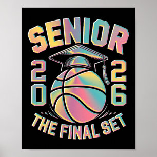 Tie Dye Cl Of 2026 Senior Sketll The Final Set Gra Poster