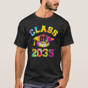 Tie & Dye Class Of 2035 Grow With Me Back To Scho T-Shirt