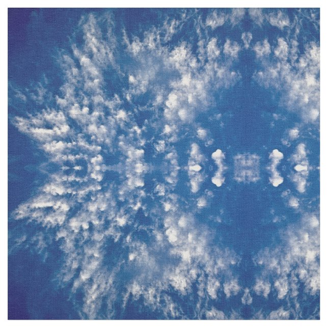 Tie-Dye Clouds Fabric (Close Up)
