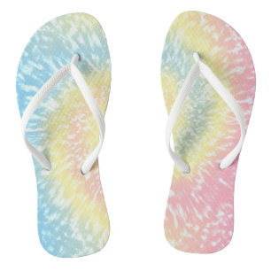 Tie Dye Colourful Batik Hippy Style Flip Flops