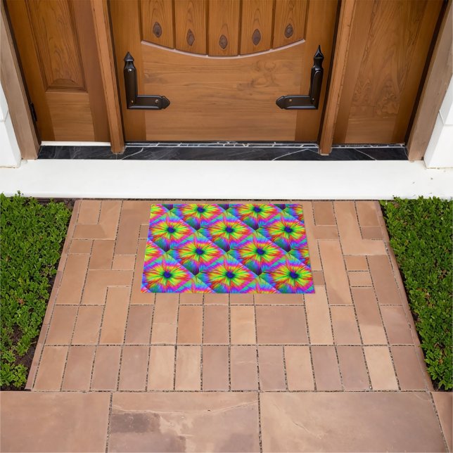  Tie Dye Colourful  Doormat (Outdoor)