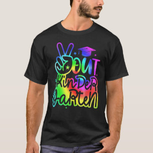 Tie Dye Colourful Peace Sign Hand Out Kindergarten T-Shirt
