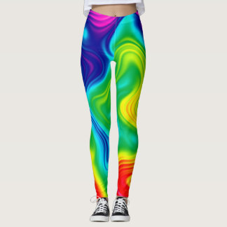 Tie Dye Colourful Rainbow Leggings