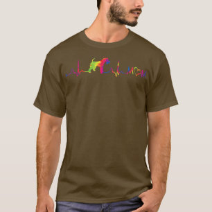 Tie Dye Colourful Wire Fox Terrier Heartbeat EKG T T-Shirt
