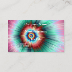 Tie Dye Comet Business Card