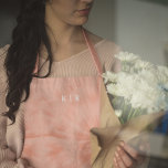 Tie Dye | Coral Pink Modern Pastel Apron<br><div class="desc">A simple tie dye pattern with a soft pastel coral pink colour palette. The perfect on trend gift or accessory can easily be customised with your name, initials, monogram, hashtag or slogan! Tie-Dye is making a major comeback right now and is officially the Biggest Trend of the Year! We think...</div>