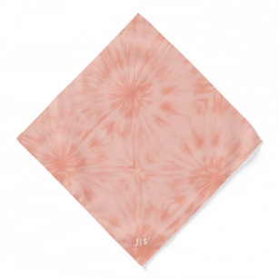Tie Dye   Coral Pink Modern Pastel Bandana