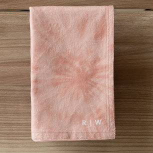 Tie Dye   Coral Pink Modern Pastel Hand Towel