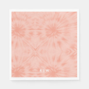 Tie Dye   Coral Pink Modern Pastel Napkin