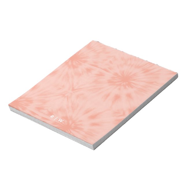 Tie Dye | Coral Pink Modern Pastel Notepad (Rotated)