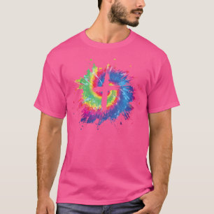 Tie Dye Cross God Jesus Faith Hippie Christian T-Shirt