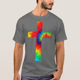 Tie Dye Cross Tie Dyed Religion T-Shirt