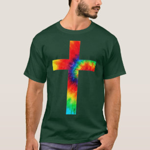 Tie Dye Cross Tie Dyed Religion T-Shirt