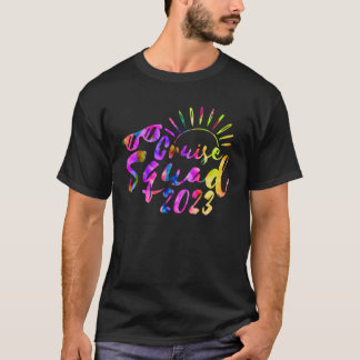 Tie Dye Cruise Squad 2023 Summer Vacation Matching T-Shirt