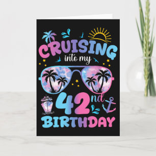Tie Dye Cruising Into My 42nd Birthday Sungles Tri Card