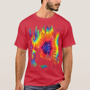 Tie Dye Dachshund Hippie Puppy Funny  T-Shirt
