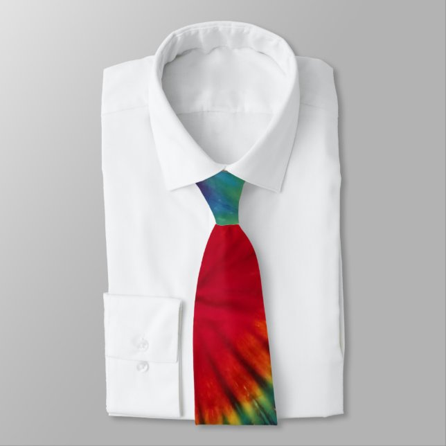 Tie Dye Design Neck Tie (Tied)