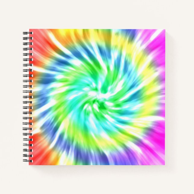 Tie Dye Design Spiral Notebook (Front)