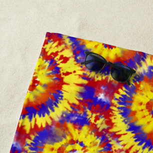 Tie Dye Designs Art Lover Artist Paint Techniques Beach Towel