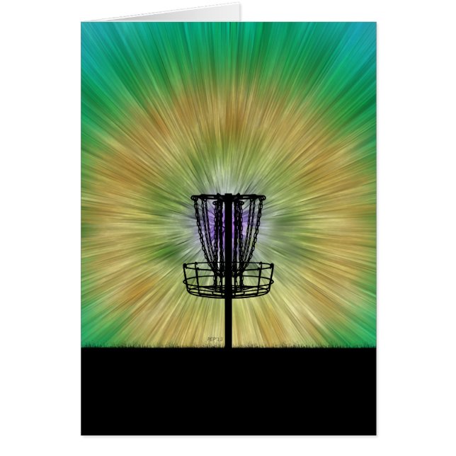 Tie Dye Disc Golf Basket (Front)
