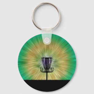 Tie Dye Disc Golf Basket Key Ring
