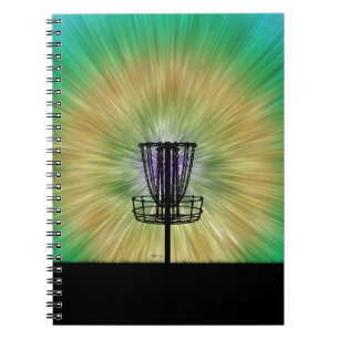 Tie Dye Disc Golf Basket Notebook
