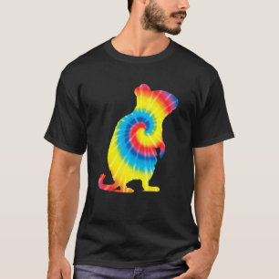 Tie Dye Dormouse Rainbow Print Rodent Hippie Peace T-Shirt