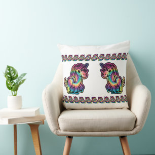 Tie Dye Dreams: The Vibrant Unicorn Cushion