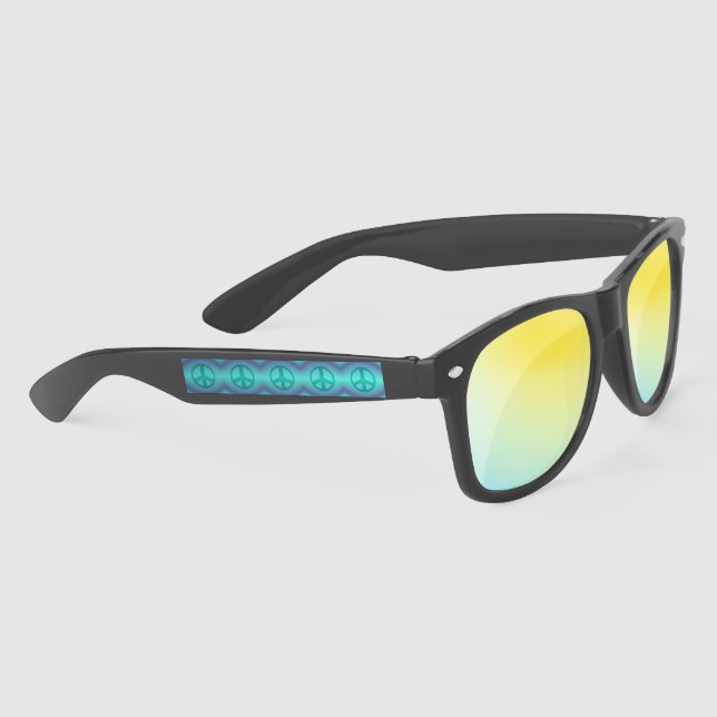 Tie Dye Effect Peace Sign Sunglasses (Right)