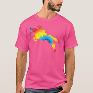 Tie Dye English Hunter Jumper Girl Riding Horse T-Shirt
