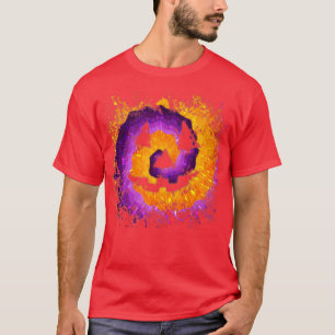 Tie Dye Evil Pumpkin Monster Face JackOLantern Ha T-Shirt