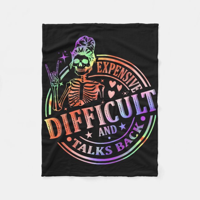 Tie Dye Expensive Difficult And Talks Ck Mothers D Fleece Blanket (Front)