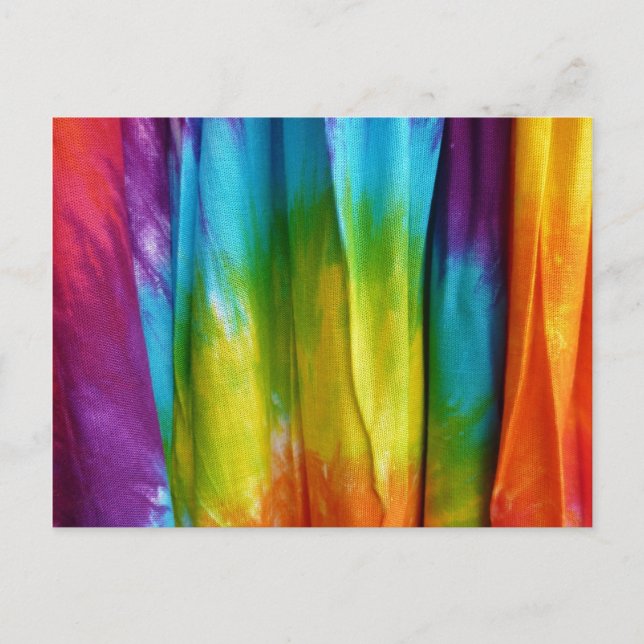 Tie-Dye Fabric Print Postcard (Front)