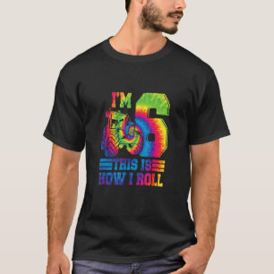 Tie Dye Farm Tractor I'm 6th Birthday Party 8 Year T-Shirt
