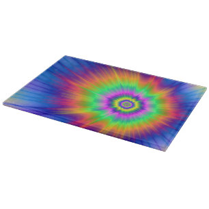 Tie Dye Fireball Cutting Board