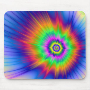 Tie Dye Fireball Mouse Mat