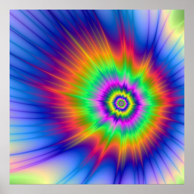 Tie Dye Fireball Poster (Front)